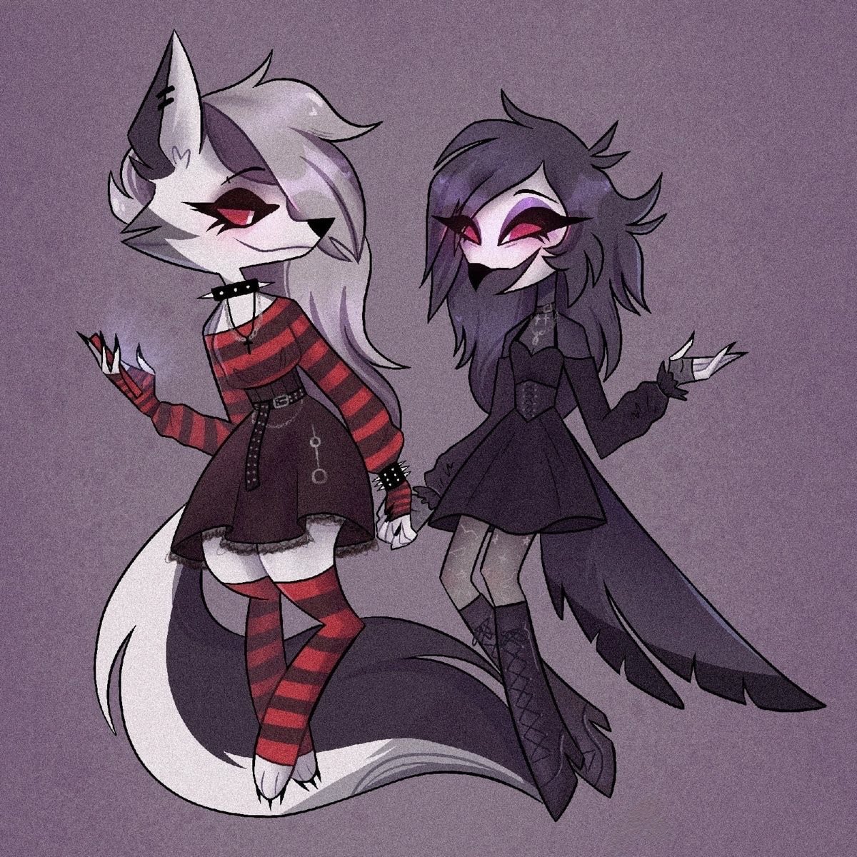 Aliza_beth23's tweet photo. Who else is completely obsessed with this gothic queen energy from Loona and Octavia? 🖤✨
#HelluvaBoss #Loona #Octavia #LoonaAndOctavia #HelluvaBossFanart #Vivziepop #GothAesthetic #Hellhound #Goetia #AlternativeStyle #Fanart https://t.co/ihllataPuu