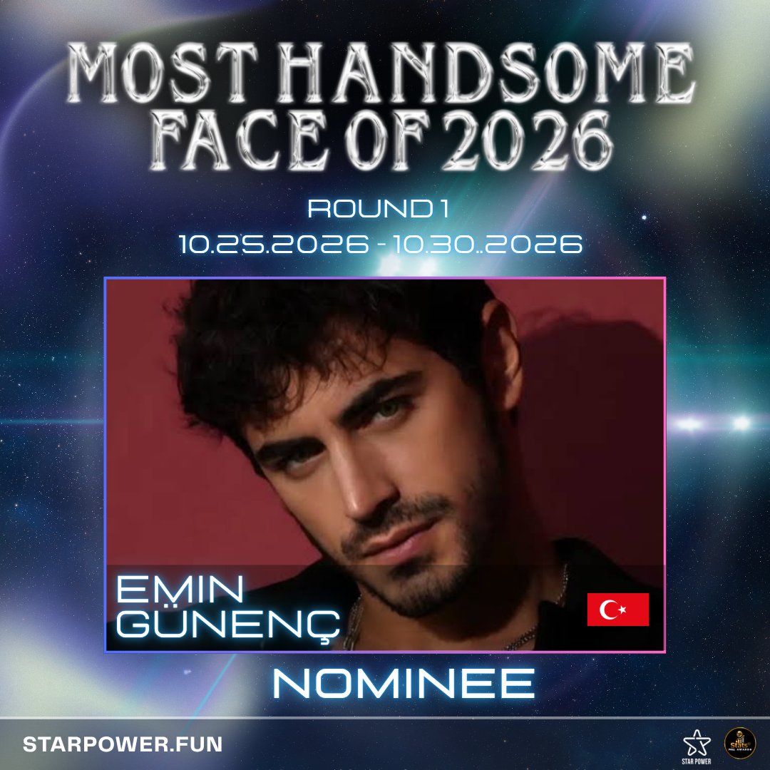 StatsPollAwards's tweet photo. Emin Günenç 🇹🇷
 
NOMINEE — Most Handsome Face 2026 👑
Show your support and cast your votes now! 🗳️✨
🔗 Vote: https://t.co/ZWdN080wHA
 
#EminGünenç #StatsPollAwards #StarPower https://t.co/6wO2E2JXXE