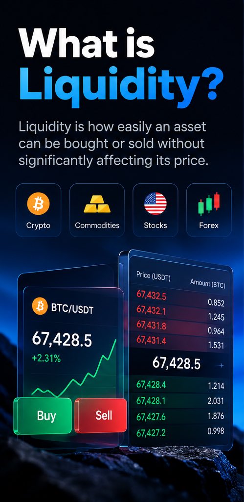 Techgeeg's tweet photo. A good entry means nothing if your order gets filled at a bad price. 👀

Liquidity is something every trader should pay attention to.

Before opening a trade on BingX, I look beyond the chart. Spread, market depth, and execution all matter, especially when trading futures.

The goal isn’t just to enter at the right time. It’s also to manage how you enter and exit.

Never overlook the small details that can affect your trades.

Do you check liquidity before placing a trade, or do you focus mainly on price action?