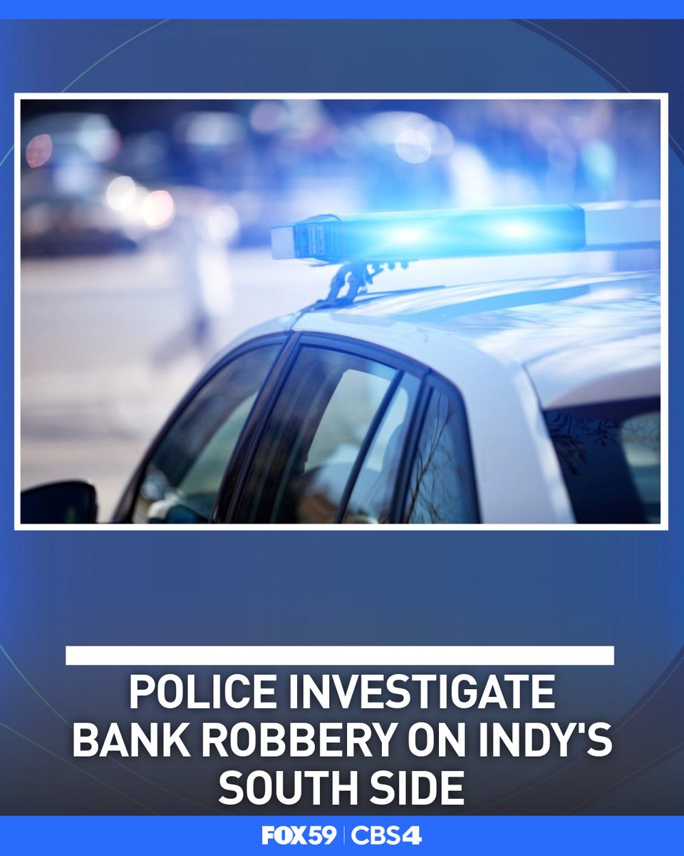 CBS4Indy's tweet photo. Police are investigating a robbery that occurred at FORUM Credit Union on the south side of Indianapolis.

DETAILS: https://t.co/spuqJpmMze https://t.co/jHAN2CFyrs