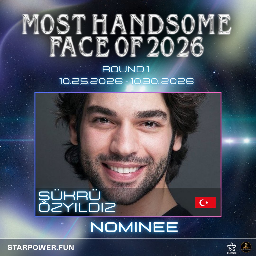 StatsPollAwards's tweet photo. Şükrü Özyıldız 🇹🇷
 
NOMINEE — Most Handsome Face 2026 👑
Show your support and cast your votes now! 🗳️✨
🔗 Vote: https://t.co/ZWdN080wHA
 
#ŞükrüÖzyıldız #StatsPollAwards #StarPower https://t.co/gm0wAiVvp8