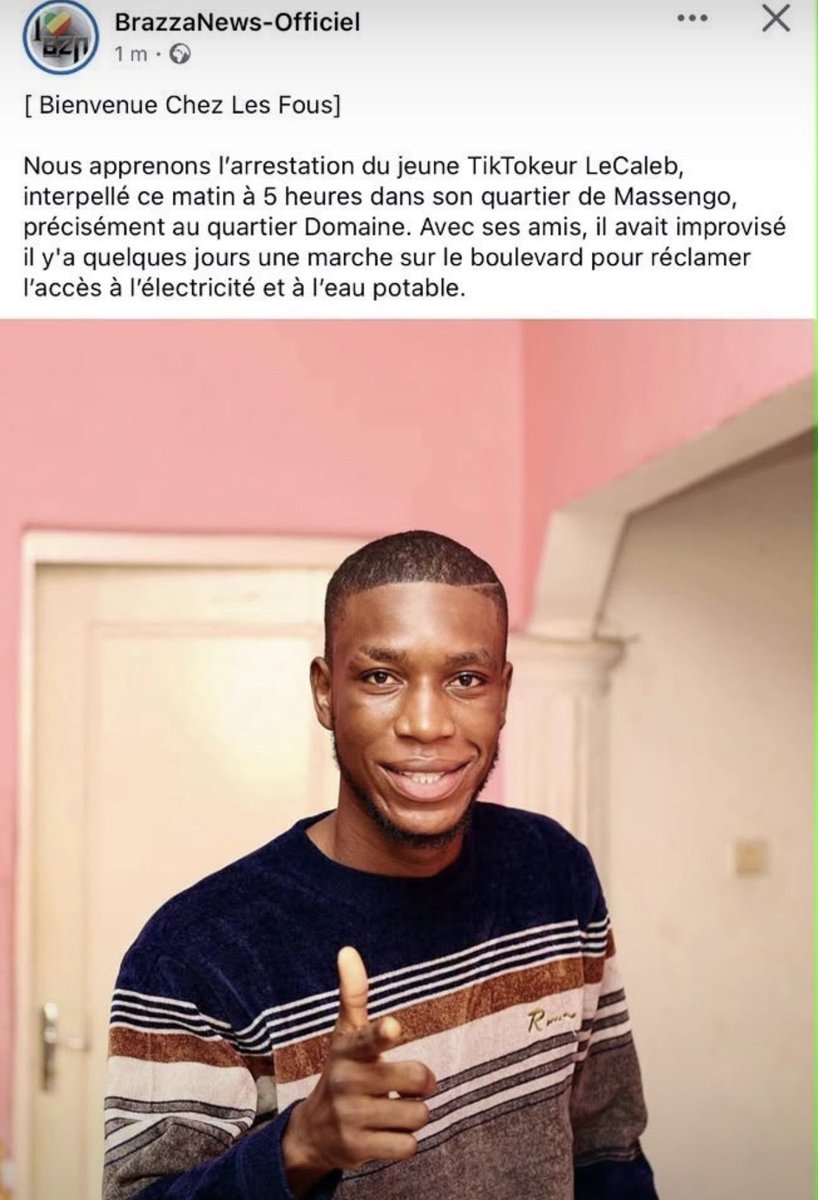 schwarovsky_'s tweet photo. J’ai pas les mots, c’est lunaire. Ils l’ont arrêté. #Brazzanews #Congolese #Congo #yenamarre ! #TT242 @brazzanews https://t.co/H8FWpFWHFG