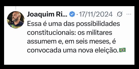 joaquimrib1801's tweet photo. É apenas uma das possibilidades. Como a situação é atípica e nunca antes vista na história, a solução também pode ser atípica. https://t.co/A5m3tsuYRb
