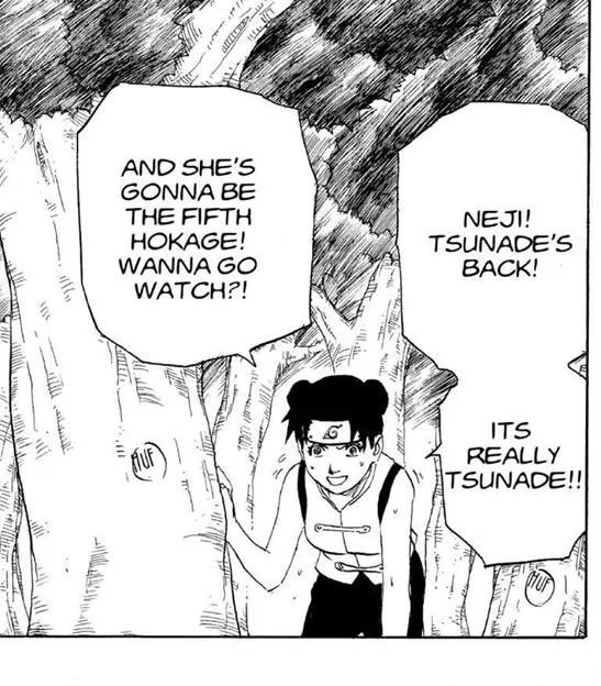 2twelvet's tweet photo. I can’t even imagine how excited Tenten must’ve been when she first found out that Tsunade retuned https://t.co/gp3oYesrP1