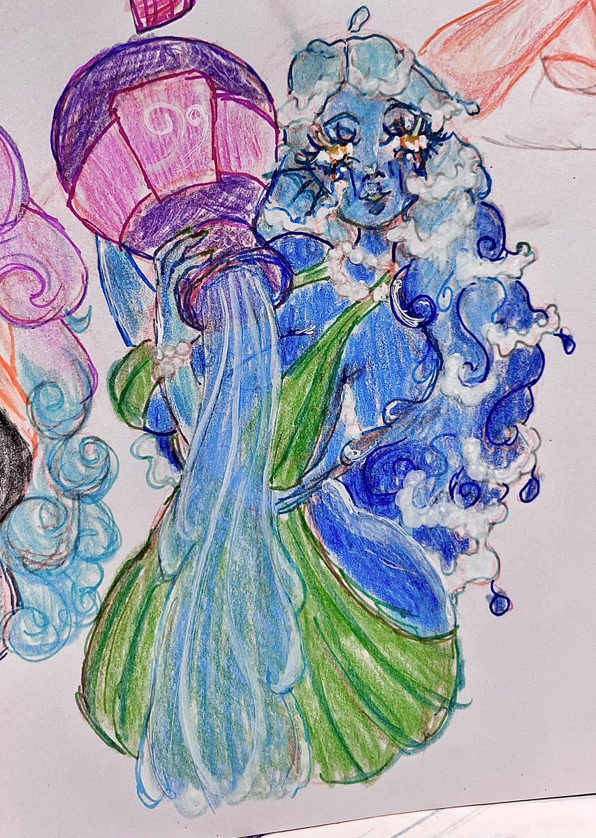 StrawberieMochi's tweet photo. Who likes water hair? 

Characters belong to @manga_mick https://t.co/3DZXhfE3A7
