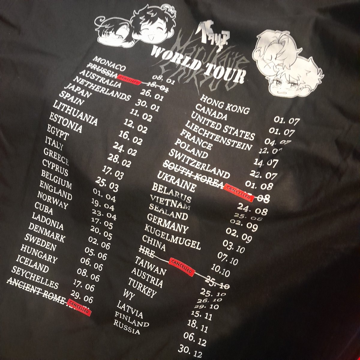 Gremjones's tweet photo. Reminder that you can do whatever you want- such as design a stupid hetalia tour shirt 🌎 https://t.co/teHqoXxoGh