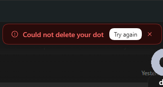 mirthtime's tweet photo. Is this how @openai is gonna pump their user numbers for dots? I've been trying to delete mine for days rofl anyone else running into this? https://t.co/3GcdRBrCHQ