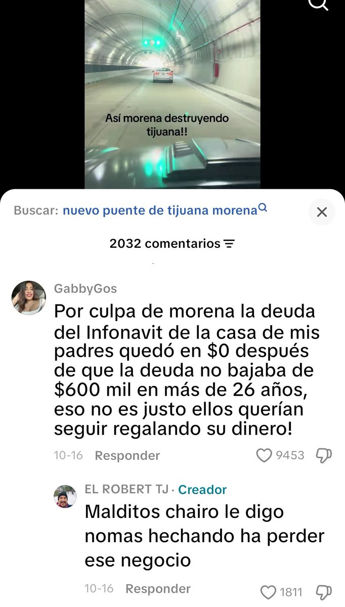 Brenn0505's tweet photo. "MORENA está destruyendo al país".

"Miren ése puente tan feo en Tijuana, que ayuda a que la gente llegue más pronto a su destino"
Pero es mejor los comentarios de ése video. (hay muchos así)
Lean 👇🏽 https://t.co/cATCMT19lX
