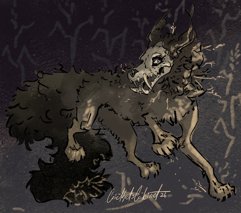 CricketsCabinet's tweet photo. Freebie for @TheShallow01 I'm working on a drawing of a fluffy wolf in a corn field rn and lots of skulls too so this was perfect https://t.co/yBAVKlUOR8