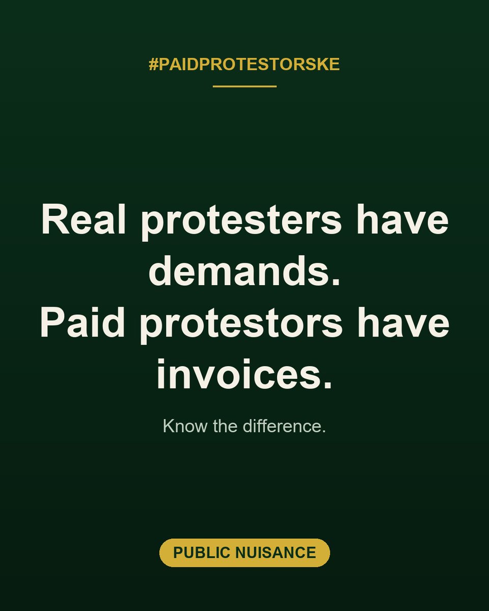 kamau_baraka's tweet photo. We can disagree without disrupting everyone else's day. Honest discourse should lead the way, not paid activism that risks becoming a Public Nuisance. #PaidProtestorsKe https://t.co/nDWTcCA2bL