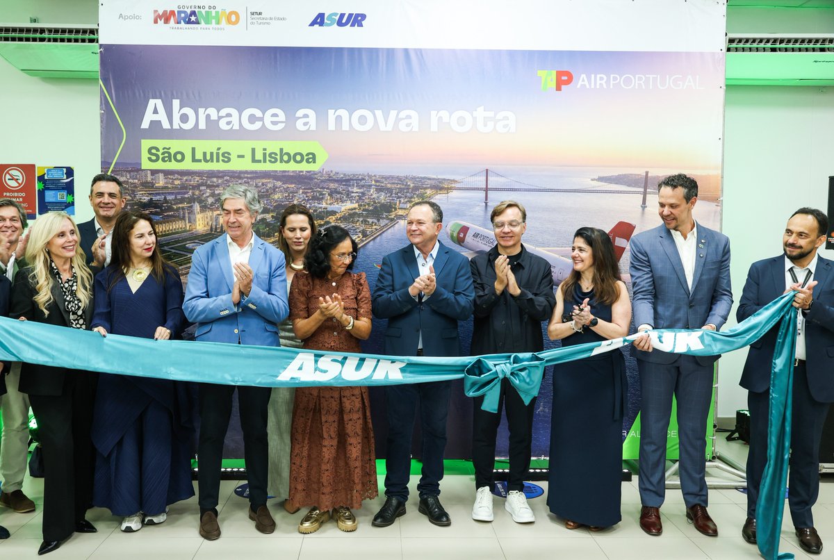 GovernoMA's tweet photo. ✈️ Maranhão cada vez mais conectado com o mundo! A nova rota aérea entre Lisboa e São Luís fortalece a ligação com a Europa, impulsiona o turismo e abre novas oportunidades para a economia maranhense. 🇵🇹

#GovernoMA #TurismoMA https://t.co/mApSAvfnPO