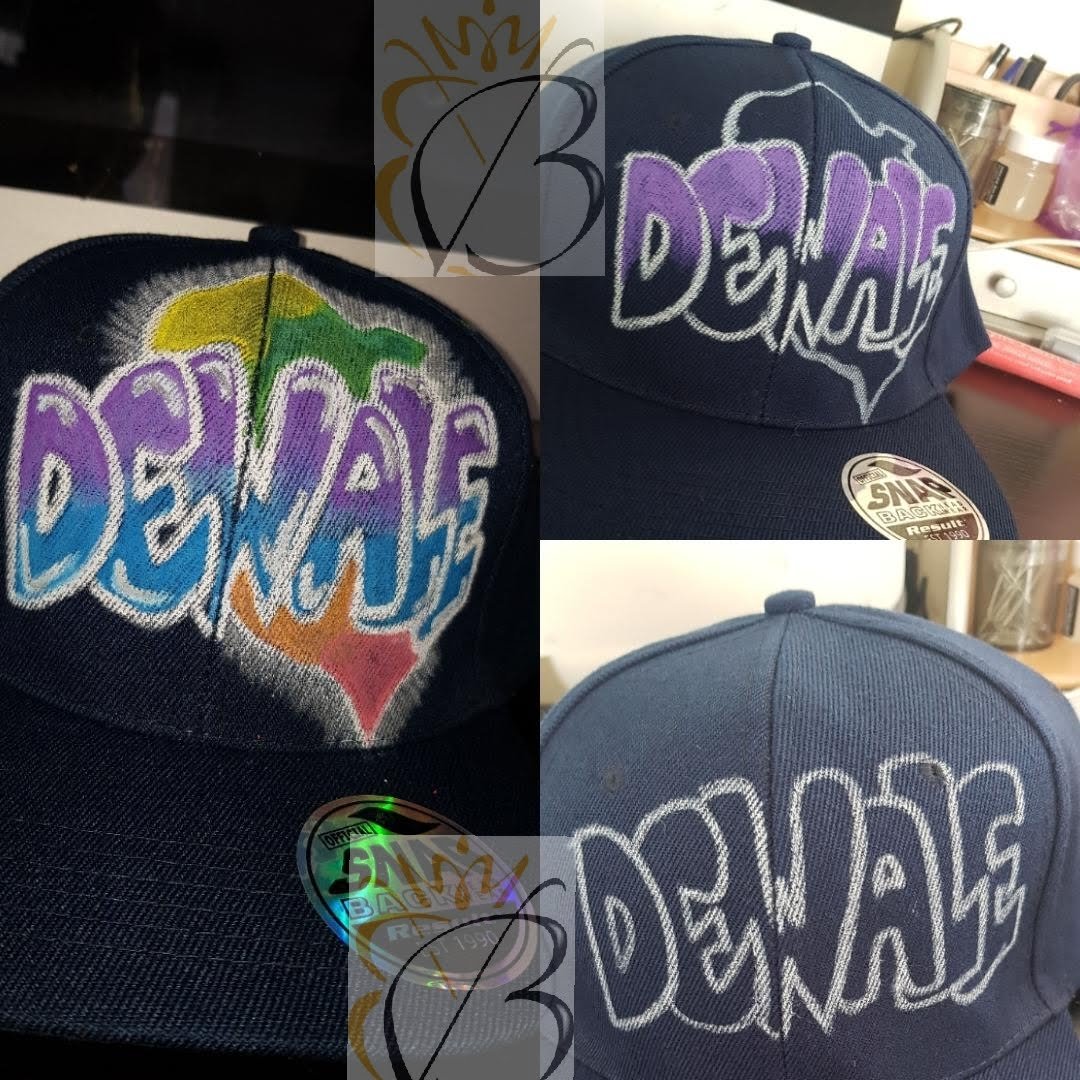 Azanasculpt's tweet photo. Would you rock these.... hand painted hats by me??? https://t.co/6EOGsCv4yu