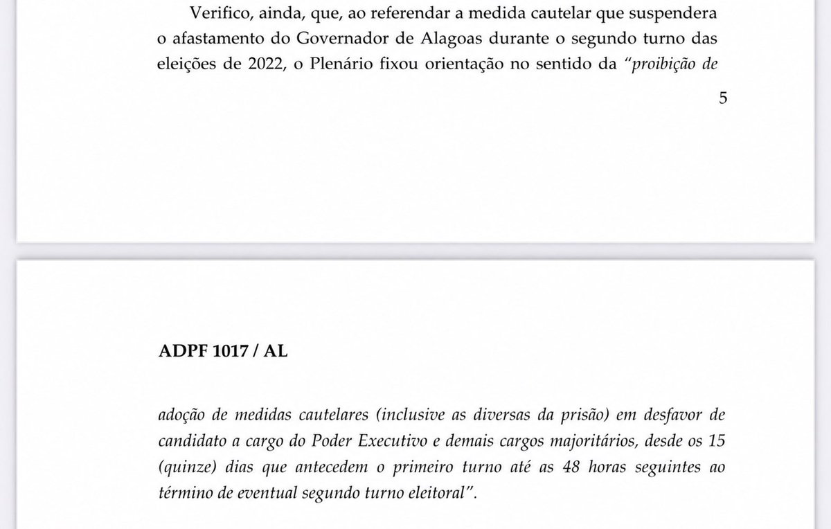 ProfessorTexugo's tweet photo. @rodrigocoppe ADPF 1017

https://t.co/EatJwDvRyx

Cautelares já tinham sido proibidas pelo próprio Gilmar, amigão de Moraes.

Jurisprudência de 2 de outubro de 2026 fixa proibição de medidas cautelares contra candidatos após 48 horas do pleito. https://t.co/qnzyA5Qhny