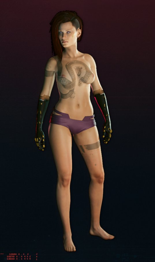 Morals_For_Sale's tweet photo. My daughter would never have an affinity for chrome-

// my main streetkid V. also thanks to new glamdocs, Militech gorilla arms? kinda cool looking https://t.co/Qm5nZo7z6d