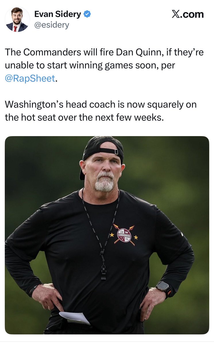 john_keim's tweet photo. Not at all what he said. Did say If they don’t have better results it will be a name to be focused on. Being accurate is important. https://t.co/Um3E0P2Ugr