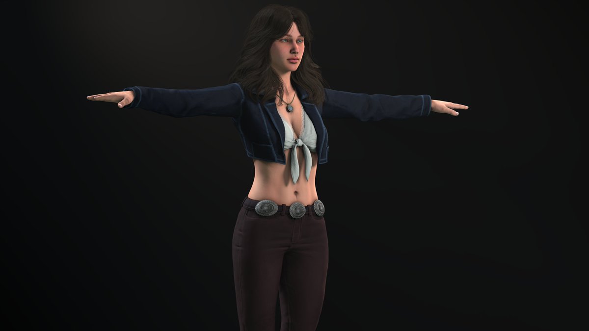SFMModelMaker's tweet photo. Alexis for SFM get her at https://t.co/Kk3Z1L5AEu Please tag me if you use her would love to see the art you guys make with her :D. Enjoy! Now with Animated Flexes. See attached ReadMe. https://t.co/S98dJFe3oL