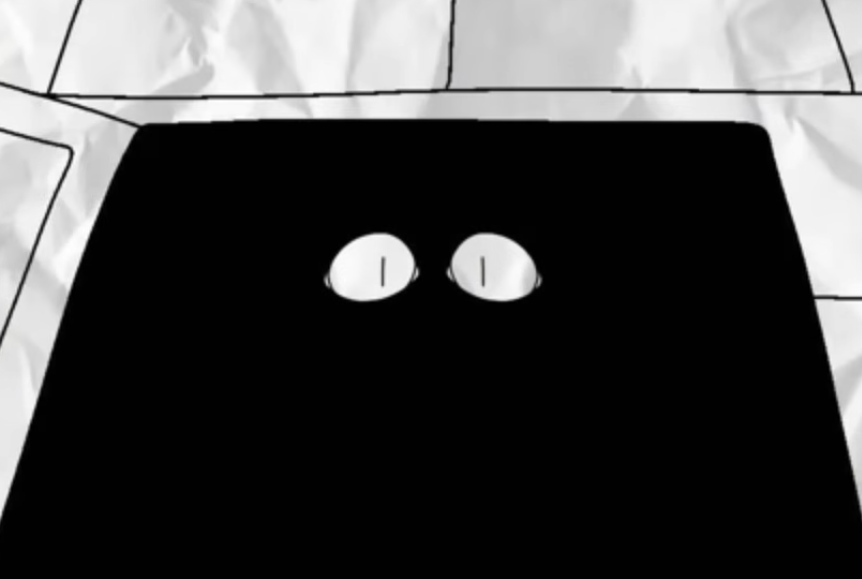 Demon0fMALICE_'s tweet photo. [It takes a second but eventually a pair of eyes appear from the darkness staring directly at her.]

"What do you want." https://t.co/U5cggqfnAn