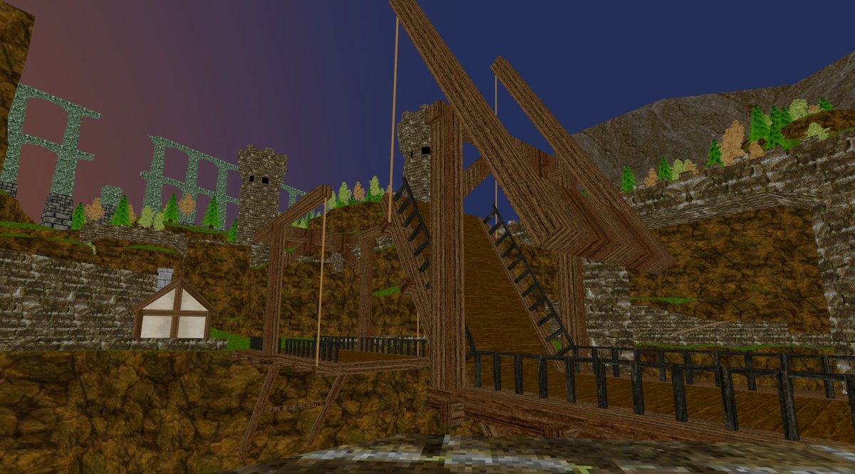 yuronkdev's tweet photo. started on the plants + retextured the drawbridge https://t.co/LVOJ1safwz