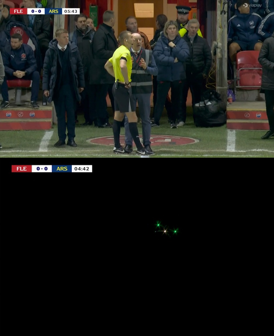 TouchlineX's tweet photo. 🚨 𝗡𝗘𝗪: It doesn't look like these are Aliens flying in their spacecraft.

BUT WHAT COULD IT BE!

For now the game has STILL BEEN PAUSED! https://t.co/rS8nDEBEvL