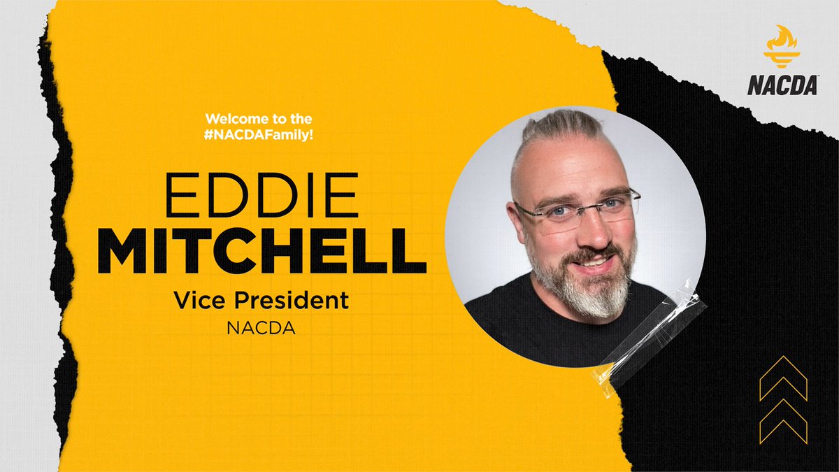 NACDA's tweet photo. Taking our I.T. // A.I. game to the next level with E.M. 💻⏫👊 
NACDA Hires Eddie Mitchell as Vice President - National Association of Collegiate Directors of Athletics https://t.co/pq8gGnSaWG