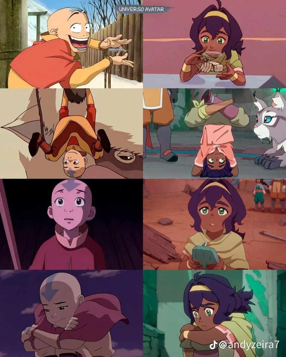 heartofkorra's tweet photo. This is so cute, the side by side comparisons between Aang and pavi and also Korra and Nisha are so real
#sevenhavens https://t.co/cqoa1g0Jpi