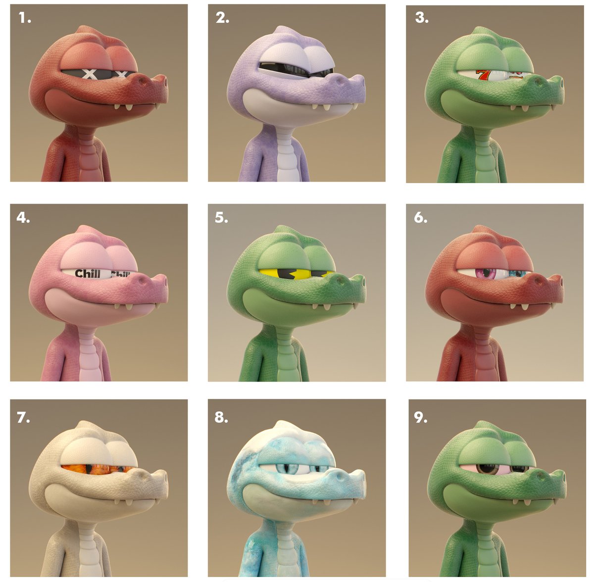 keepitKrocco's tweet photo. Who you looking at? 👀🐊
Pick your Krocco. 1 to 9. https://t.co/y30d9mFXJ9