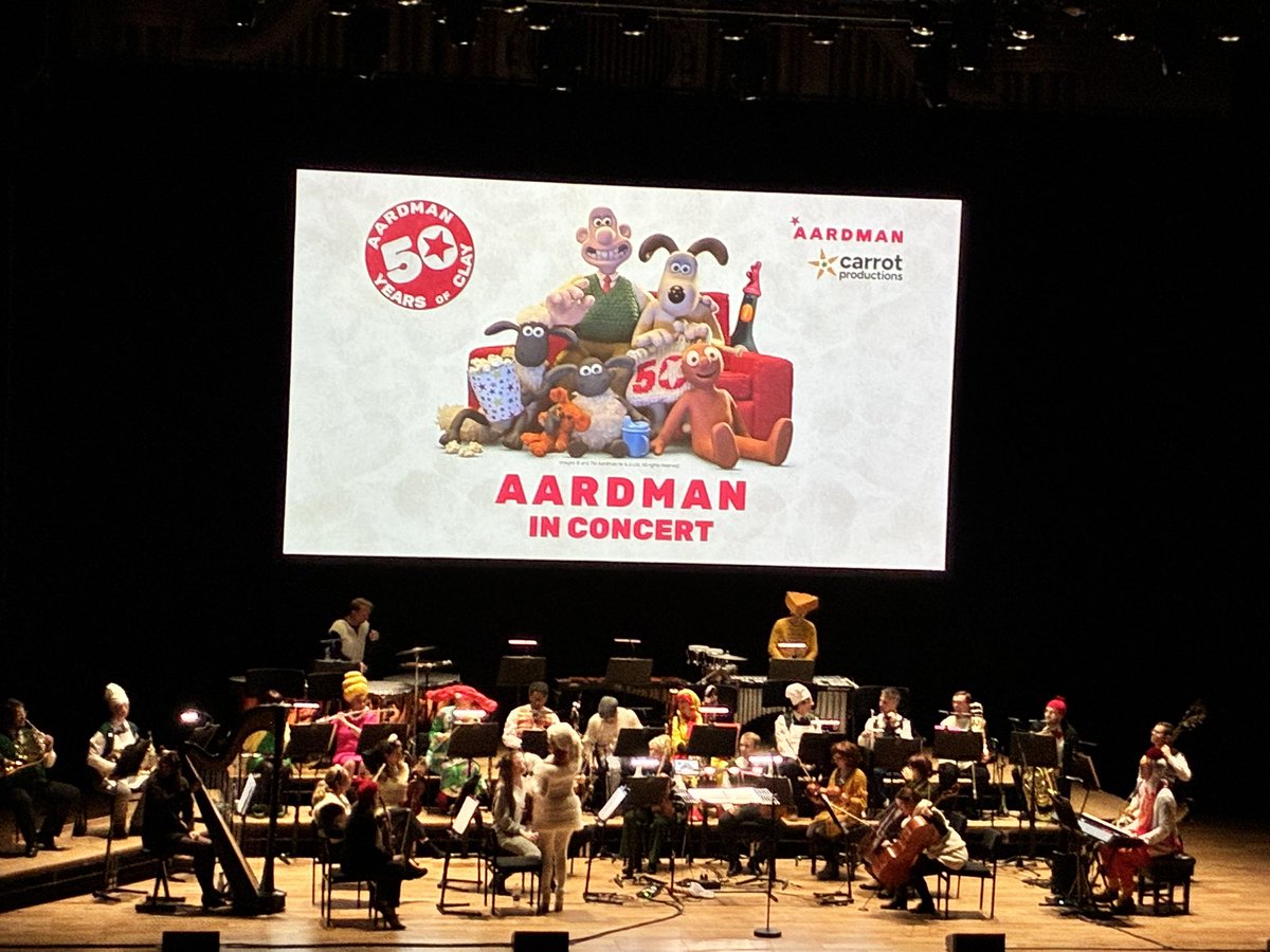 adele_pascale's tweet photo. Well that was fabulous! Aardman clips and then A Matter of Loaf and Death in full with the full live orchestra! https://t.co/6ZrIqbGYH8