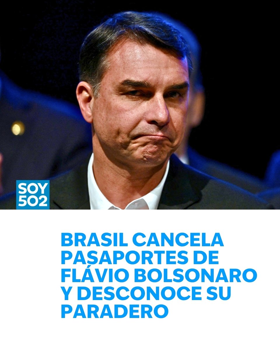 soy_502's tweet photo. 🇧🇷 ¿Intentó salir de Brasil rumbo a Argentina? Las autoridades lo niegan: Flávio Bolsonaro no tiene registro de ingreso al país ➡️ https://t.co/Rd1CHycNrV https://t.co/3JMTW6PydV