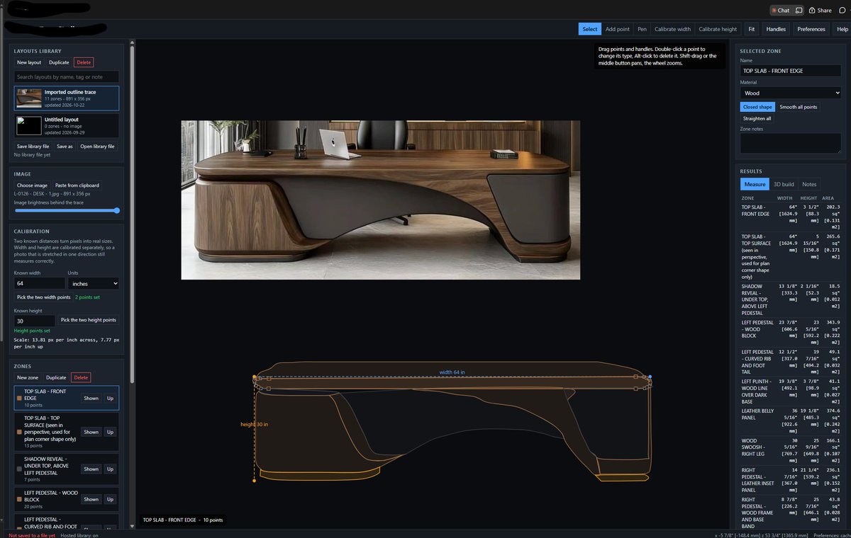 designed_future's tweet photo. We should work together. I've developed a bunch of purpose-built "helper apps" that lay out floor plans, design stairs in 3D, trace & measure custom furniture from image, design multi-tier chandeliers, plan windows including heat loss and hurricane-resistance calculations, and much more. This is just a sample of 3 out of 30+. Each one is fine-tuned to a specific task, because there are a ton of details that are very helpful in 1 focus-lane and hella annoying in another; for example, a stair designer that has also ingested the entire building code book and checks IN REALTIME that the stair is compliant, along 40+ vectors. What used to take 2 weeks for a structural engineer to do, I did in 20 minutes. And it's 100% code-compliant and buildable.