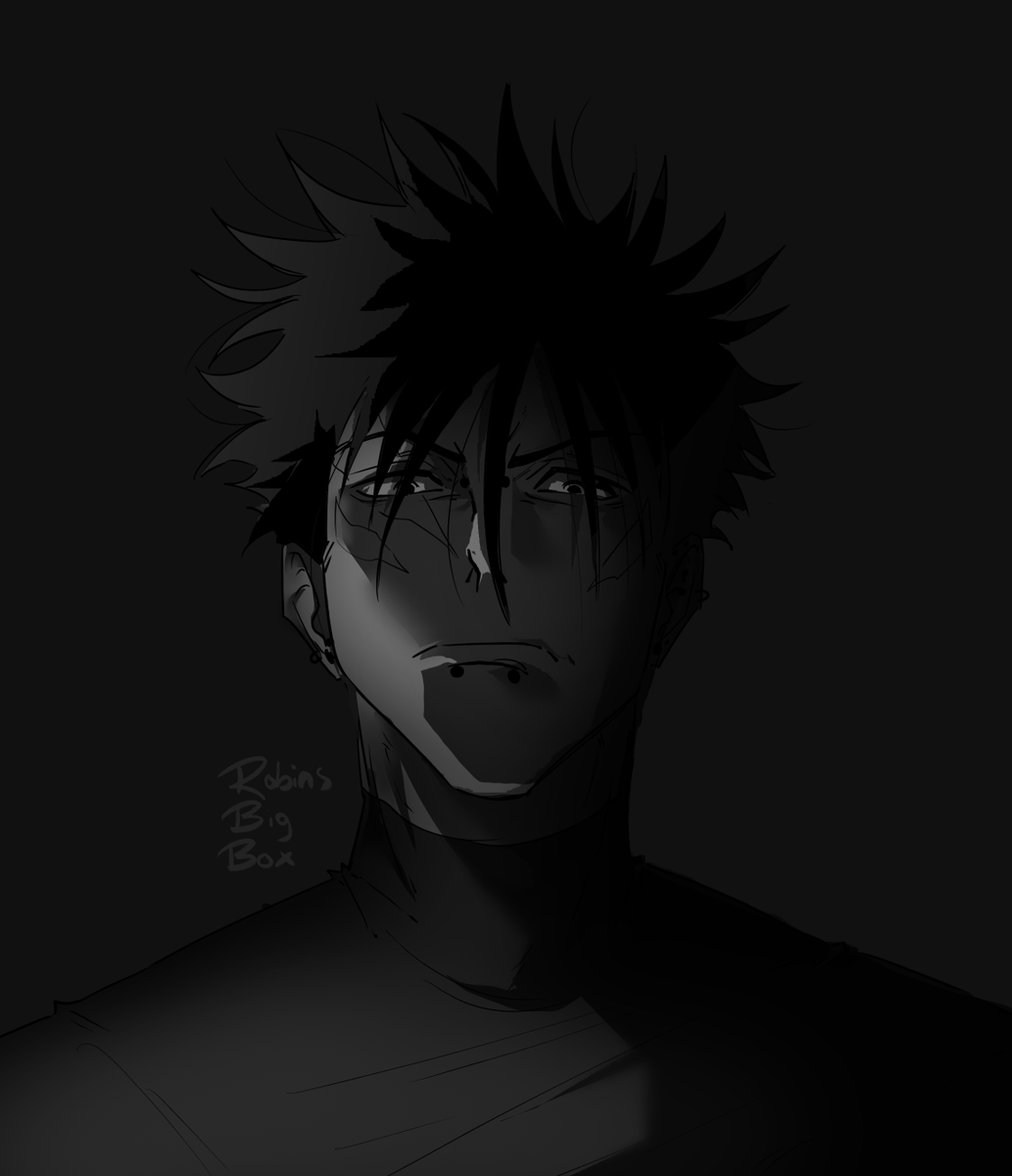 robinsbigbox's tweet photo. expression redraw/shading practice? or an excuse to draw him again #jjk https://t.co/KjSoVmt3B5