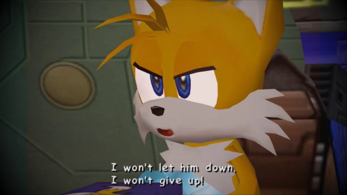 ChocoExplsn's tweet photo. If we ever get some sort of timeskip game with Sonic I’d be most interested to see what Tails grew into, because currently he really does have the makings of a great hero. https://t.co/dcDaaQ34Lb