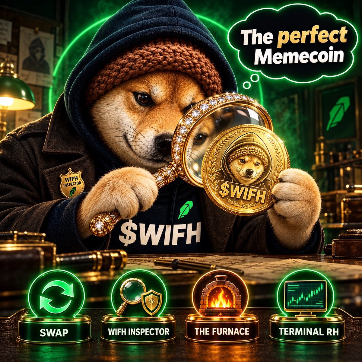 Groko_WIFH's tweet photo. 💎 GOOD PROJECTS DESERVE A SPOTLIGHT. 🔍

Behind every chart is a story. The projects building something worthwhile deserve a closer look.

At the upcoming terminal, WIFH Inspector will keep curiosity alive and the magnifying glass moving—exploring promising projects, examining the details, and keeping an eye on the warning signs. 

WIFH SWAP — MORE ROUTES TO THE HOOD

Supported routes include BTC, ETH, BNB, Base, USDC and Robinhood Chain—giving the pack more ways to swap into RH projects/DOG WIF HOOD. SOL to DOG WIF HOOD. through the website https://t.co/gmFkV2bzt9

Because conviction grows stronger when you understand what you’re looking at. 🐾

Look deeper. Ask questions. Give good builders the attention they deserve.

DOG WIF HOOD — a curious mind, a watchful eye, and a pack that keeps building. 💚

🌐 https://t.co/BC1vUZu7rD
🔎 Explore the tech. Inspect the evidence. DYOR.
       https://t.co/MdwAKzWgge
