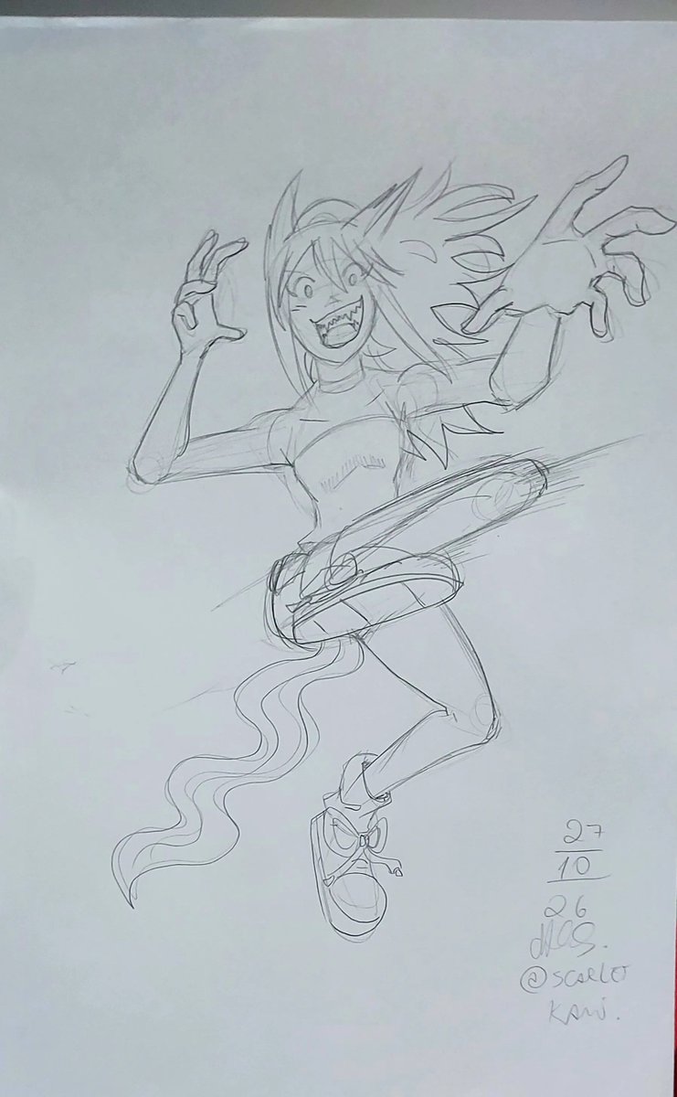 scarletkami's tweet photo. Dia tarde e noite boa pra todos, galeraaaaaa~ 
Já tem um tempão que não posto desenho aqui, segue um sketch rápido da Scarlet, feito hoje!!  
#brart #sketches https://t.co/BZHROQdf2F
