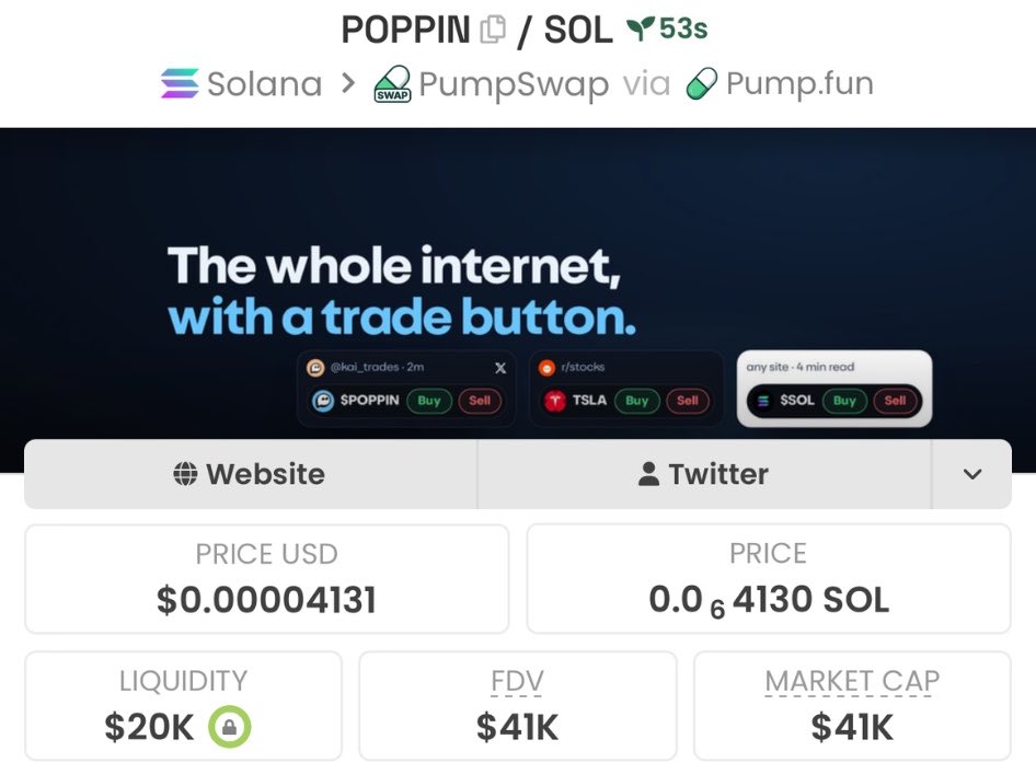 Secithrust's tweet photo. Shilled $POPPIN to the alpha circle at $41k market cap.

Ca:
GJyNrRBNt85m7DX7PYJBHo9sjmpTxMEQYfRbvMoYpump https://t.co/3dYRqIN2wi