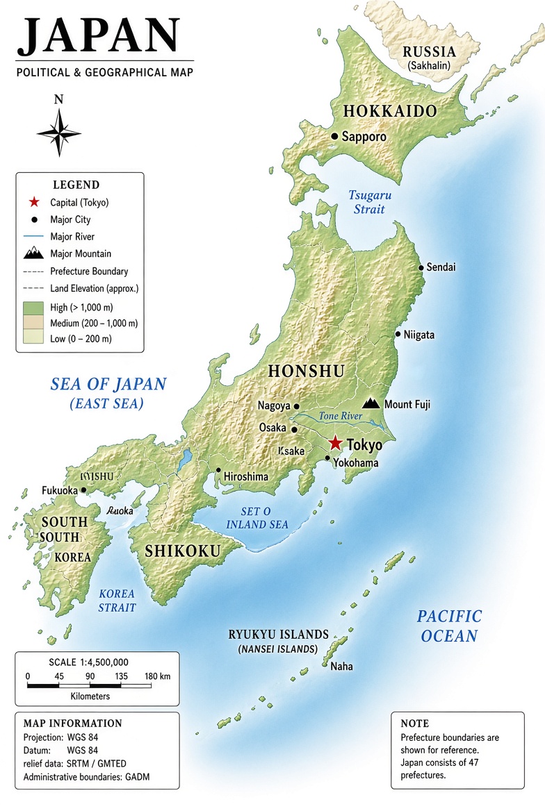 develop_mania's tweet photo. 日本の地図生成させたら九州が南韓国領になってて横転した https://t.co/gLq2dXnyt4