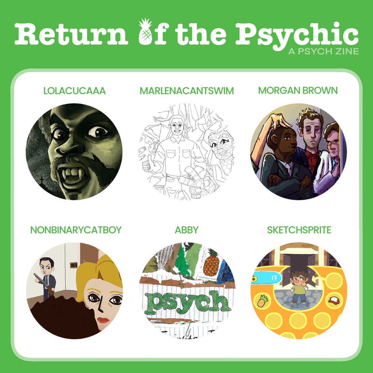 aPsychZine's tweet photo. And thus, the zine countdown begins! Please welcome our first round of amazing contributors! https://t.co/SrZ7AV5N3L