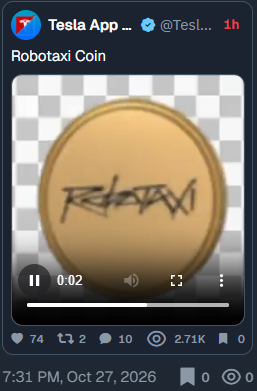 josiahblandant's tweet photo. yo niggers theres  a robotaxi coin in the video
https://t.co/exdq6DAI0m https://t.co/cf4UMEioBT