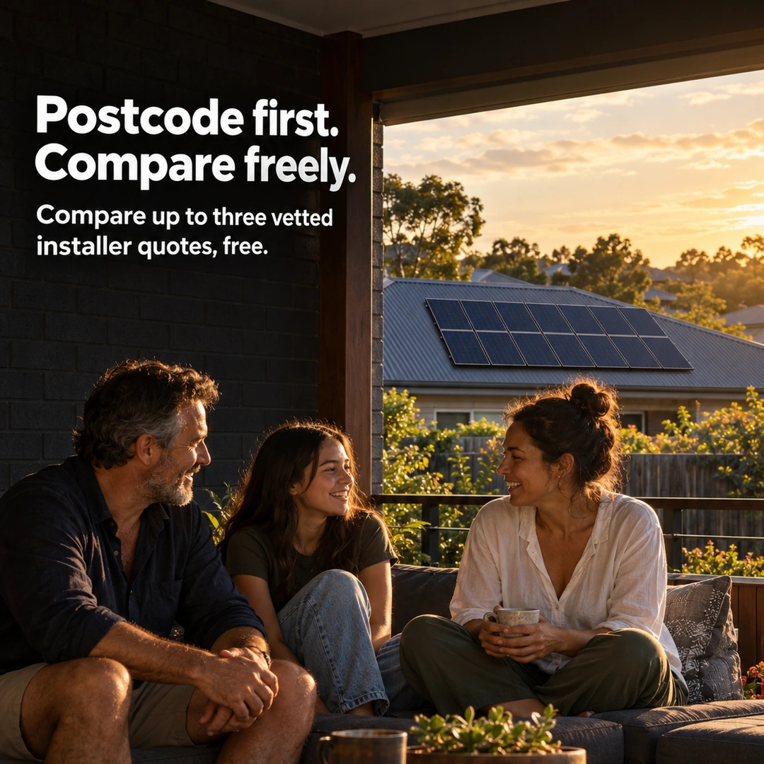 YourSolarQuotes's tweet photo. One postcode can begin a free, no-obligation solar comparison. #yoursolarquotes #solarquotes #compare #postcode #australia https://t.co/QtsWPr82d5