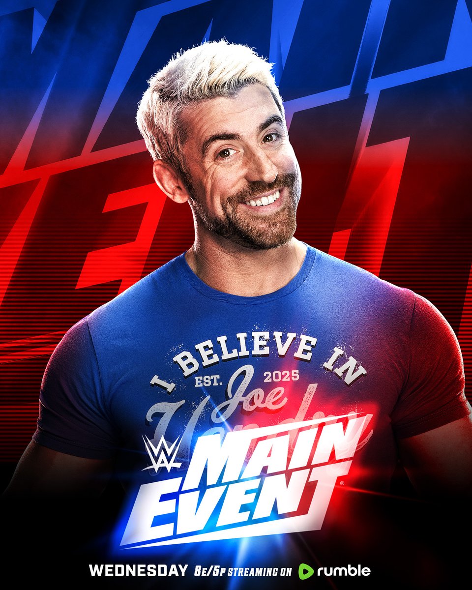 WWE's tweet photo. Don't miss WWE Main Event on @rumblevideo TOMORROW NIGHT! 👊

📺 8 ET/5 PT on @rumblevideo https://t.co/F911kX7fit
