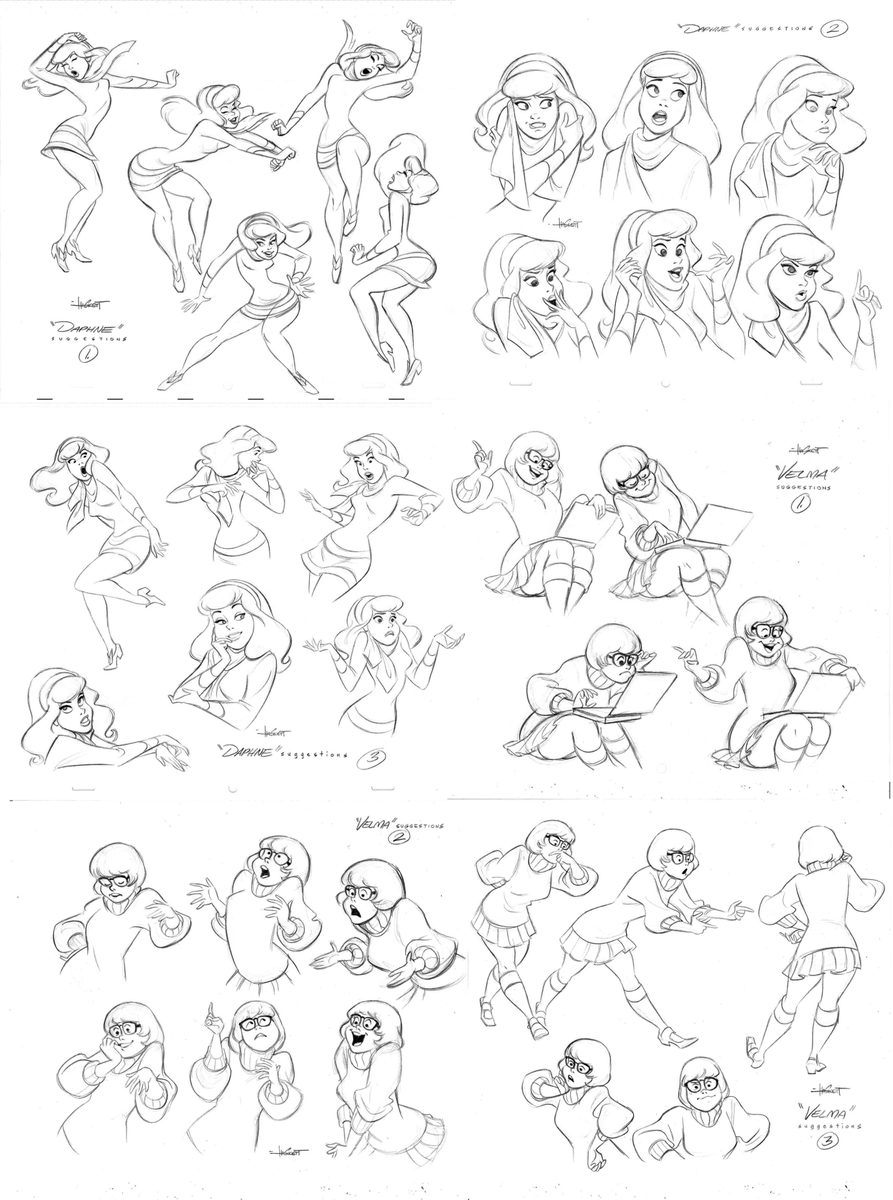 ChimeraEnvy's tweet photo. The way Dan Haskett draws Daphne and Velma is really cute. https://t.co/516wawZ1vb