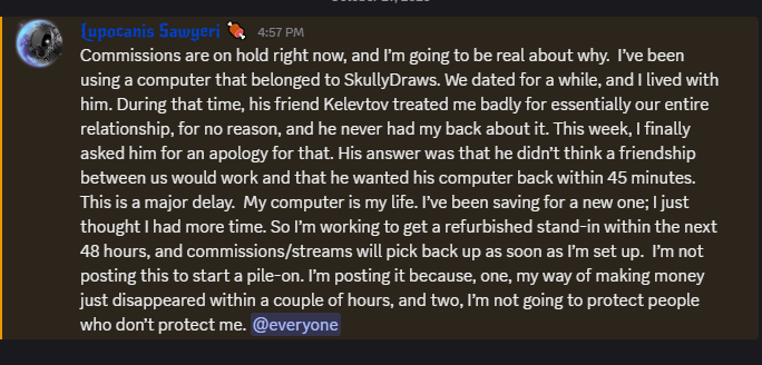 _Woolfe_'s tweet photo. Major BRB. Thank you. https://t.co/MoBZTEd41u