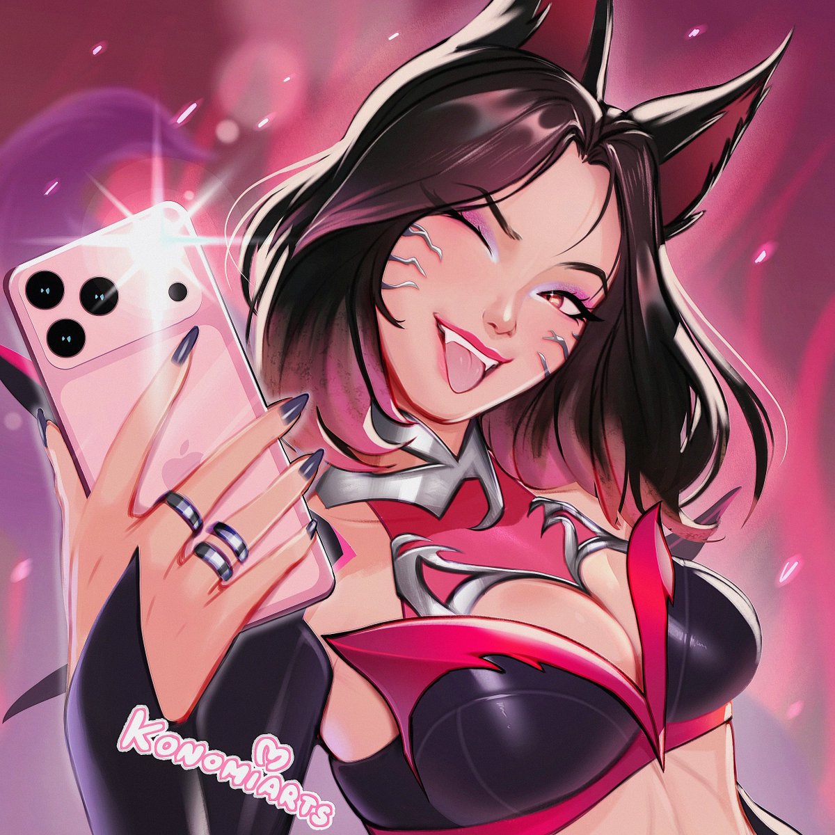 konomiarts's tweet photo. #kda firestarter #ahri 🩷❤️ https://t.co/1uHMvbHEoR