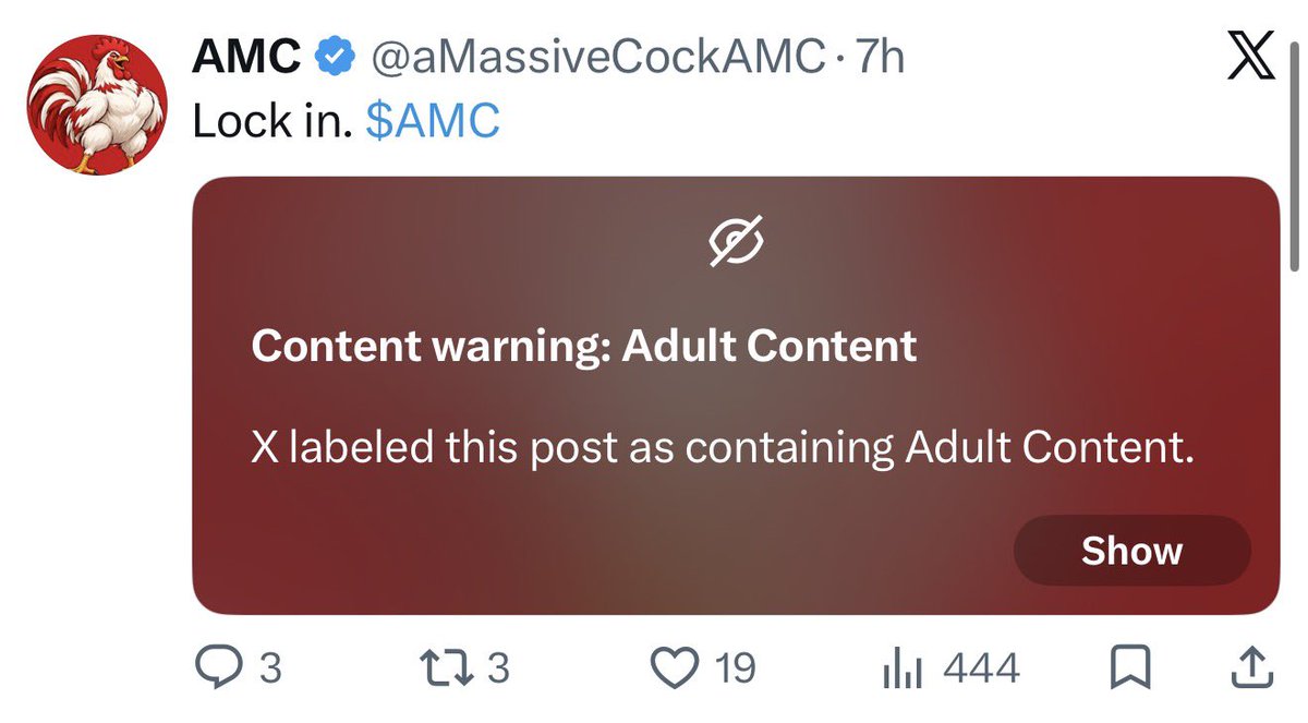 aMassiveCockAMC's tweet photo. I dare you to click “show” me $AMC https://t.co/fumHVPwtYT