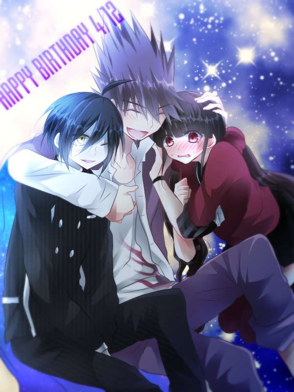 art_danganronpa's tweet photo. #SaiharaShuichi #HarukawaMaki #MomotaKaito https://t.co/nMbCK7Hcep