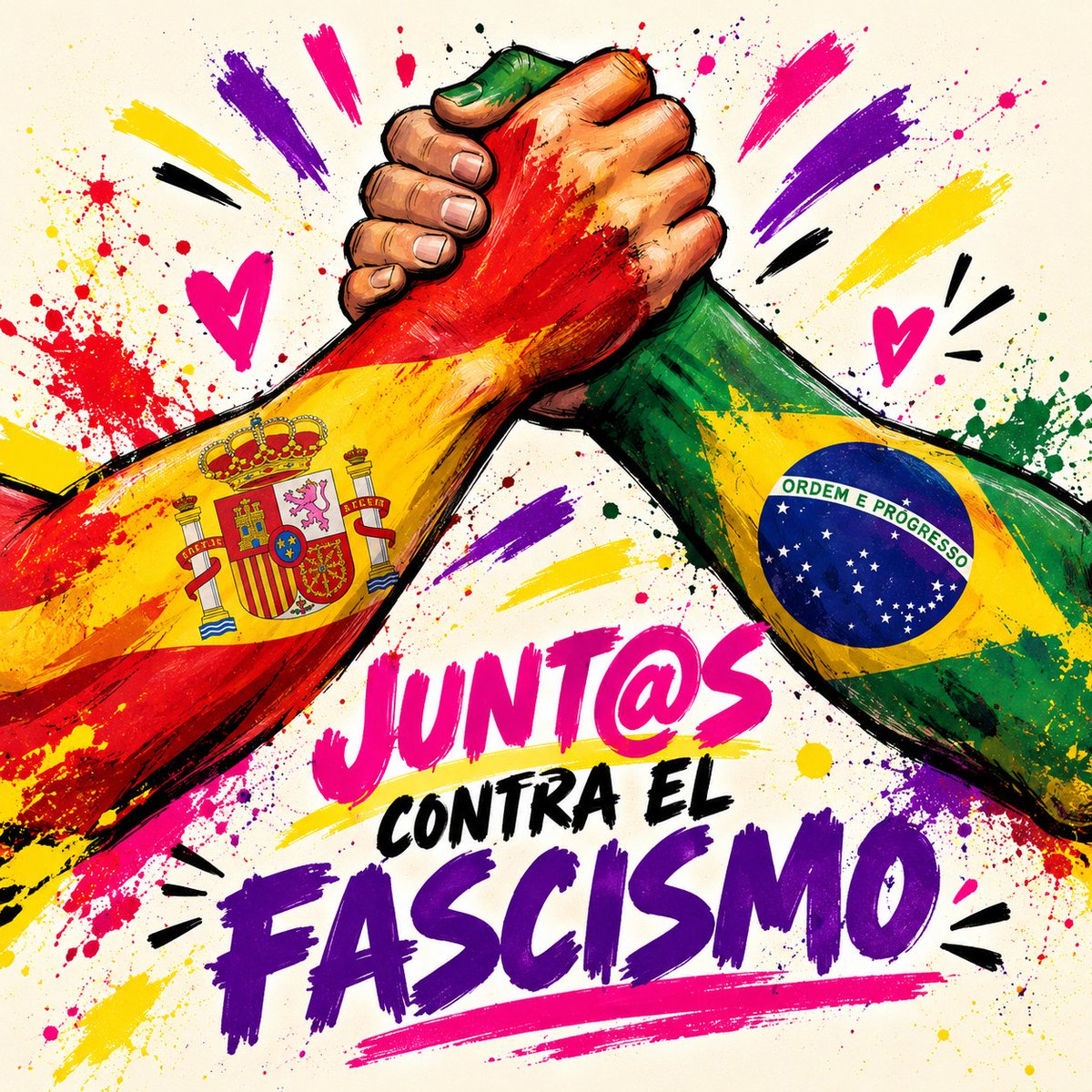 PINTURERILLA's tweet photo. Lo vamos a conseguir! Gracias a todxs lxs amigxs de Brasil 🇧🇷 
Buenas noches! 
#LaFuerzaDeLaGente https://t.co/XqFdEbsJhi