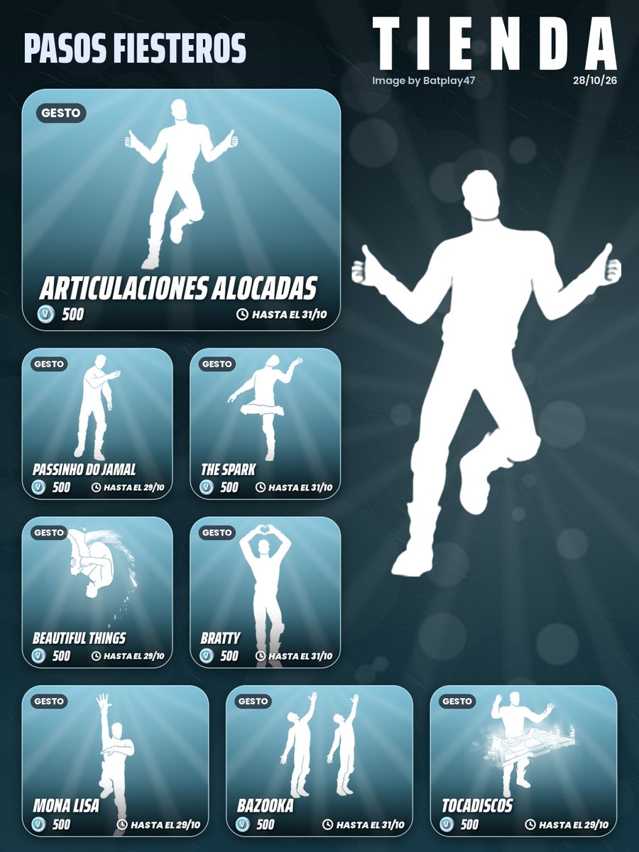 BATPLAY47's tweet photo. Tienda de artículos de Fortnite actualizada https://t.co/ntKkPjsRaS