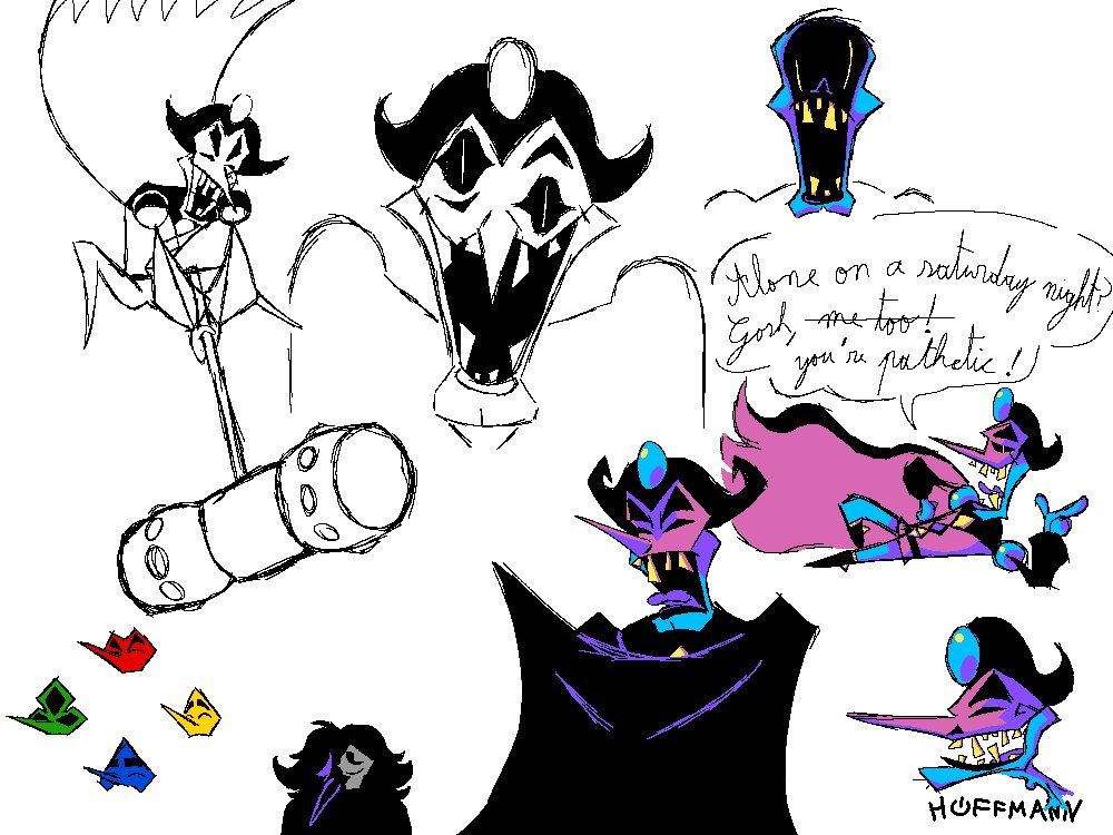 HoffmannOddMan's tweet photo. @Doomguitar3 Little Deltarune AU character of my own, Shamlequin. Pls handle with care when repeatedly throwing him head first against the wall. https://t.co/4RZ5VubBCX