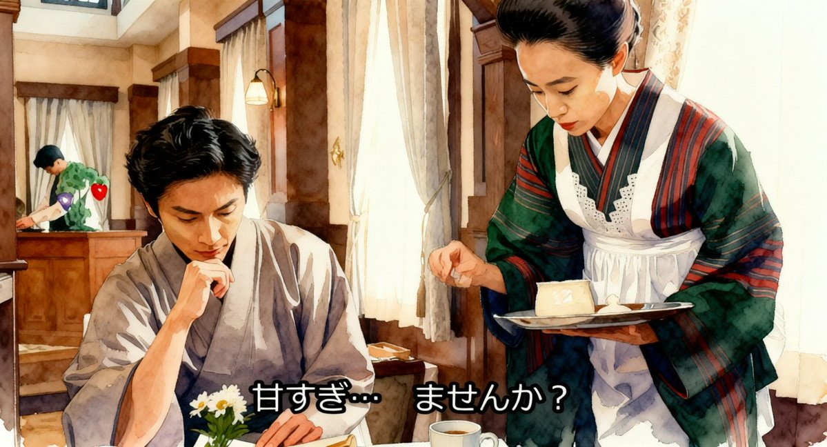 shoyo777's tweet photo. 芥川龍之介は大の甘党。特にお汁粉が大好き。酒はほぼ飲まない。脳は膨大なエネルギーを使う。頭脳が発達し過ぎて糖分が必要だったのだ、と私は思っている。
＃ブラッサム　＃ブラッサム絵 https://t.co/DXoZdq4UFU