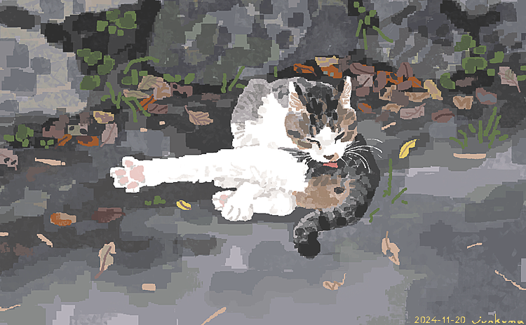 J_KMOR's tweet photo. 🍂🐈🍁 https://t.co/UL5BeTJY67