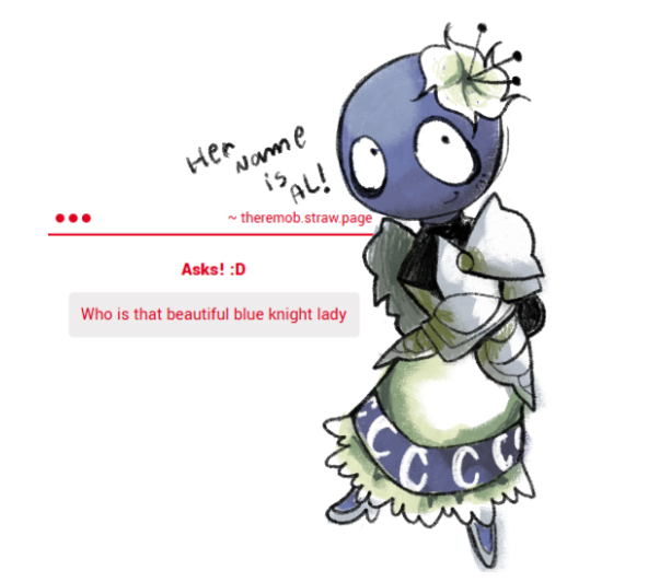 ThereMob's tweet photo. Her name is Al! She is not originally trans neither woman in the HBB lore, oomf made a hc that shes transfem and i adopted it, she also has very interesting lore you should check out on the #HamsBallBattles site! shes the mother of another fighter and a swordswoman https://t.co/ewjKofpyan